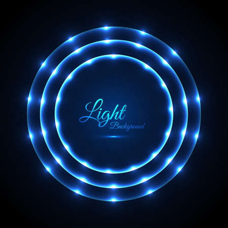 glowing circular lights backgroundのイラスト素材