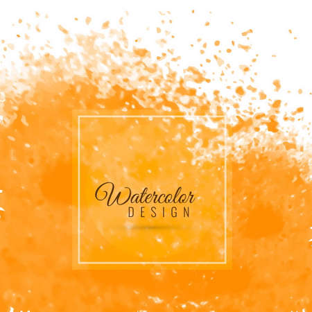 orange watercolor backgroundのイラスト素材