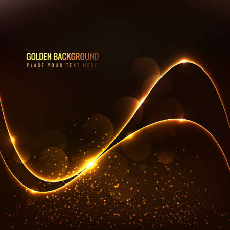 bright golden wavy backgroundのイラスト素材
