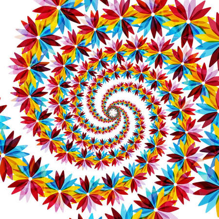 colorful swirl flower background vector design illustrationのイラスト素材