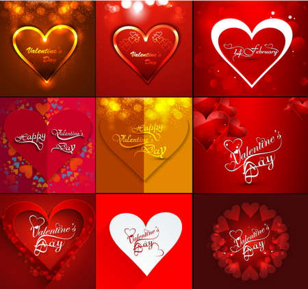 valentine s day heart collection vector design illustrationのイラスト素材