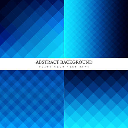 checkered backgrounds set blue tonesのイラスト素材
