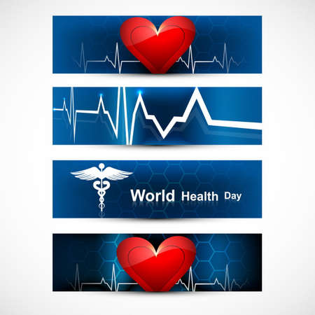 world health day headers vector design illustrationのイラスト素材