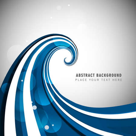 shiny blue swirl wave vector design illustrationのイラスト素材