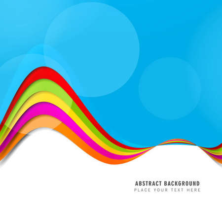 colorful wavy background vector design illustrationのイラスト素材