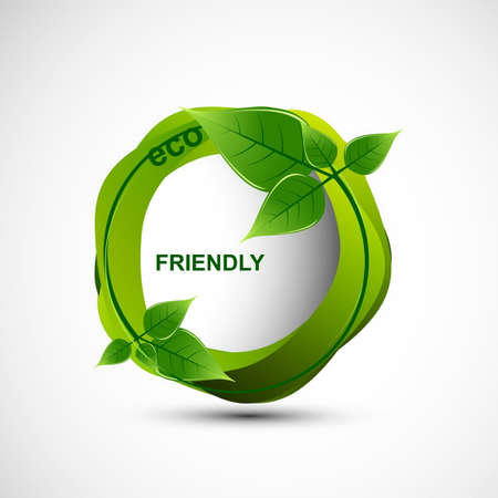 eco friendly leaves vector design illustrationのイラスト素材