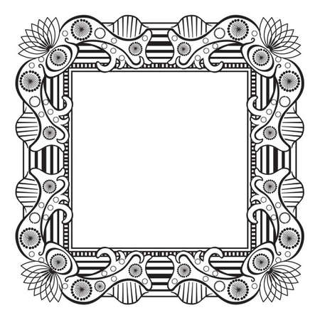 floral frame vector design illustrationのイラスト素材