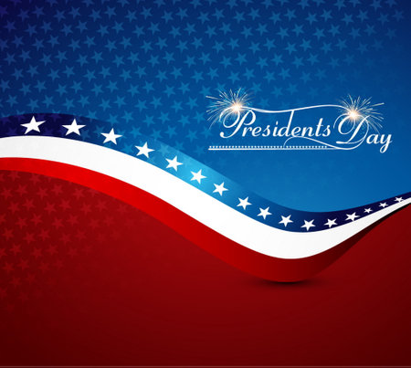 america presidents day background vector design illustrationのイラスト素材