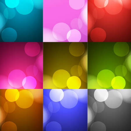 collection colorful backgrounds with circlesのイラスト素材
