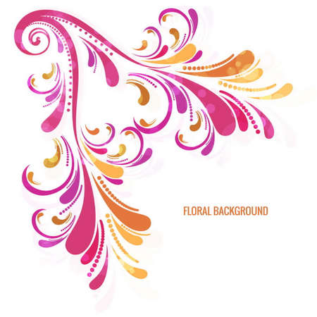 colorful floral background vector design illustrationのイラスト素材
