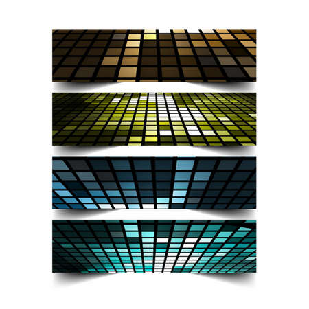 mosaic headers collection vector design illustrationのイラスト素材