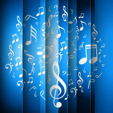 blue striped music backgroundのイラスト素材