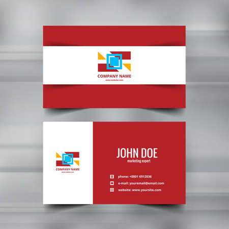 red white business card vector design illustrationのイラスト素材