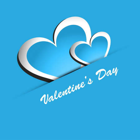 shiny blue valentines day backgroundのイラスト素材
