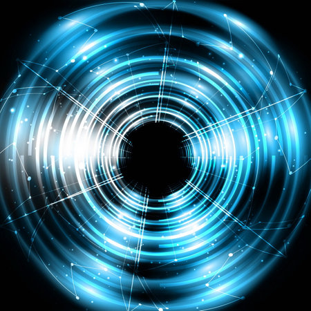 glowing circular background vector design illustrationのイラスト素材