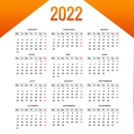 Abstract 2022 new year calendar template designのイラスト素材