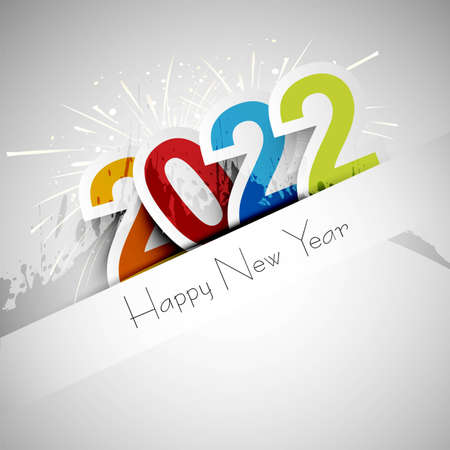 Elegant 2022 new year card celebration background