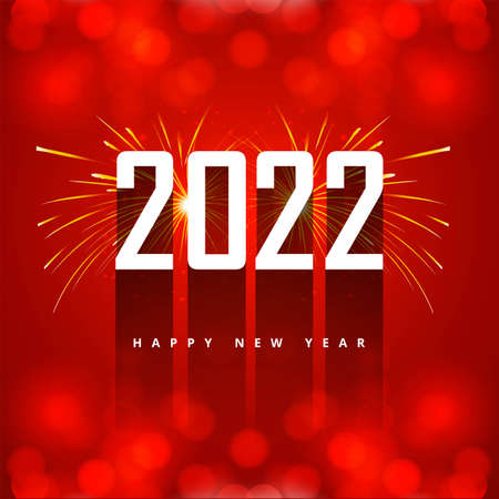 Beautiful new year 2022 card celebration holiday designのイラスト素材