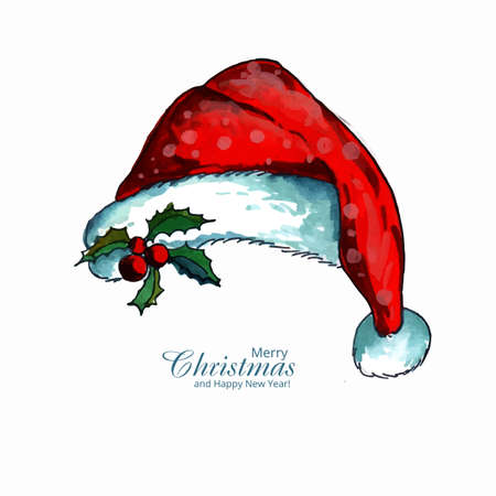 Beautiful Santa claus hat designのイラスト素材