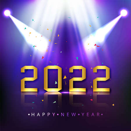 2022 happy new year greeting card backgroundのイラスト素材