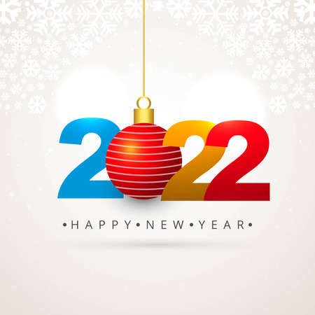 Happy new year 2022 holiday card festival background