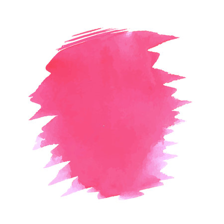 Hand draw pink brush stroke watercolor designのイラスト素材