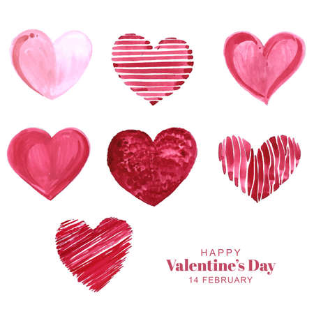 Hand draw valentines day hearts collection designのイラスト素材