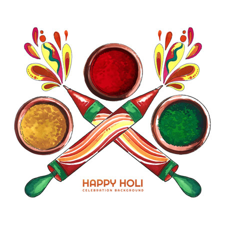 Happy holi concept greeting card designのイラスト素材