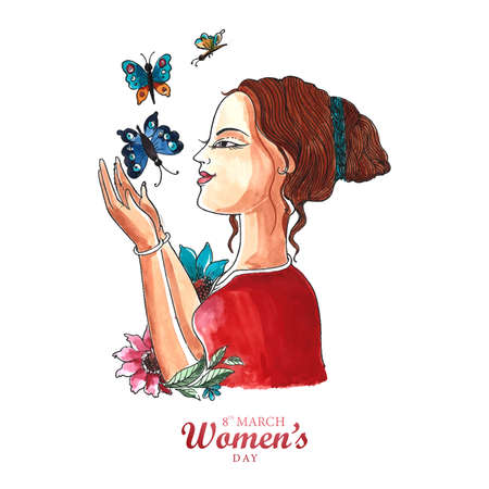 Happy womens day celebrations concept card designのイラスト素材