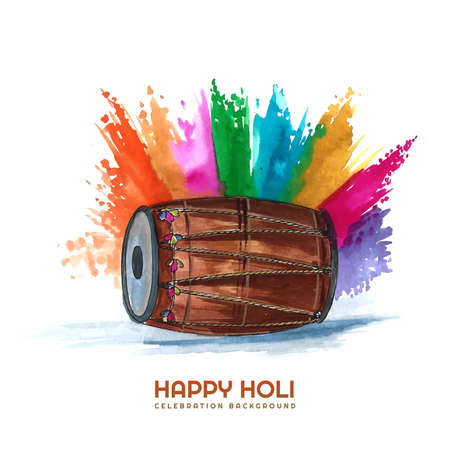 Beautiful holi celebration colorful for indian festival backgroundのイラスト素材