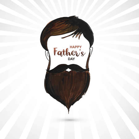 Happy fathers day beautiful face card backgroundのイラスト素材