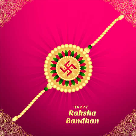 Beautiful hindu traditional raksha bandhan festival card backgroundのイラスト素材