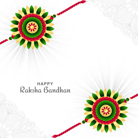Hindu festival raksha bandhan celebration card designのイラスト素材