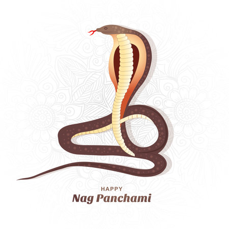 Hindu festival happy nag panchami celebration backgroundのイラスト素材