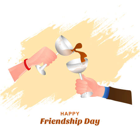 Friendship day card background illustrationのイラスト素材