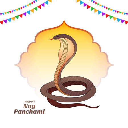 Hindu festival happy nag panchami celebration backgroundのイラスト素材