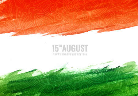 Abstract watercolor indian independence day texture backgroundのイラスト素材