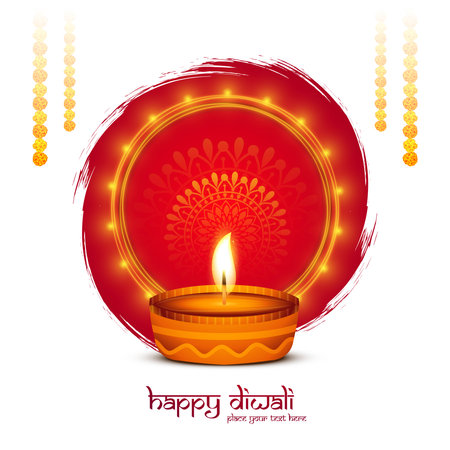 Elegant greeting card of diwali festival backgroundのイラスト素材