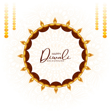 Beautiful card happy diwali celebration holiday backgroundのイラスト素材