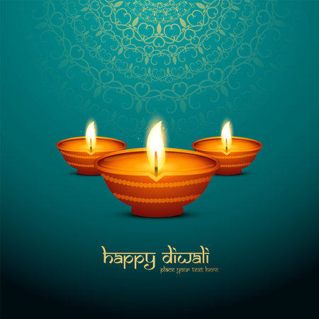 Beautiful happy diwali greetings card festival backgroundのイラスト素材