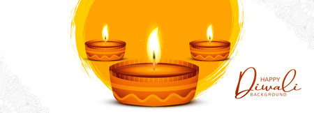 Happy diwali indian festival celebration greeting card banner backgroundのイラスト素材