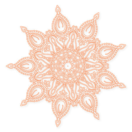 Decorative mandala diwali greeting card backgroundのイラスト素材