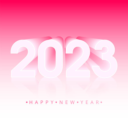 Happy new year 2023 card holiday with pink backgroundのイラスト素材