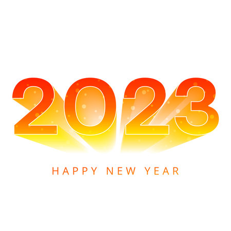Greeting card happy new year colorful 2023 celebration backgroundのイラスト素材