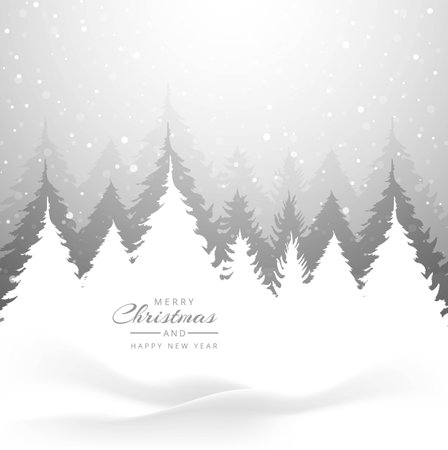 Merry christmas tree holiday card backgroundのイラスト素材