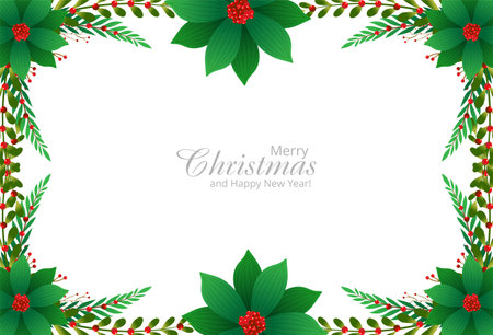Decorative border from a christmas ornaments branches backgroundのイラスト素材