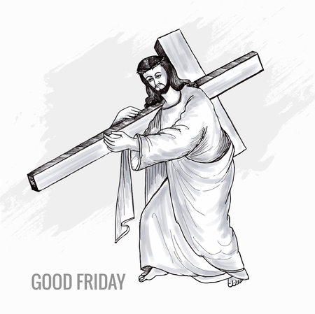 Jesus christ the son of god for good friday card backgroundのイラスト素材