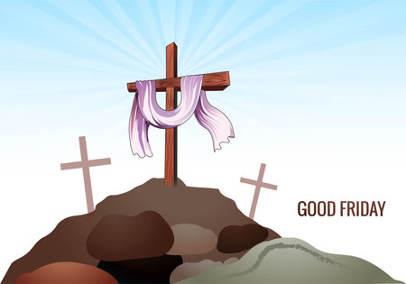 Good friday peace of holy week celebration card backgroundのイラスト素材