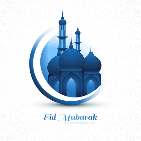 Islamic eid mubarak card holiday backgroundのイラスト素材
