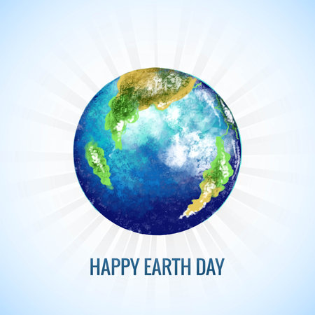 Happy earth day concept for saving planet backgroundのイラスト素材